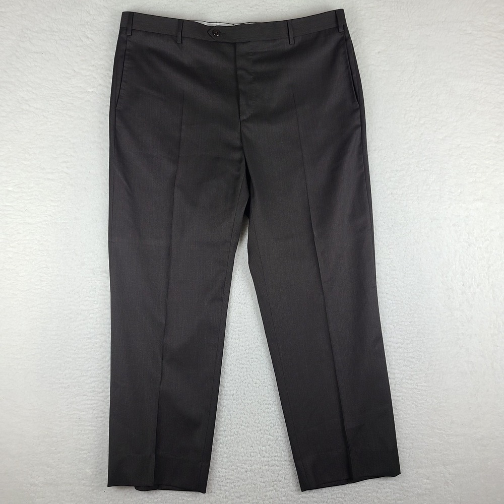 Zanella Nordstrom Pants Mens 40x30 Brown Todd Trousers Dress Slacks TAILORED